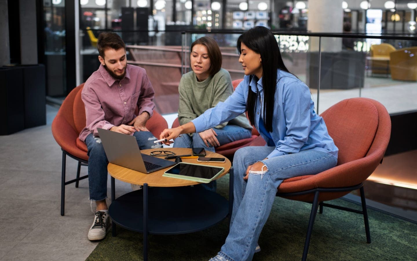People working together on making an AI policy