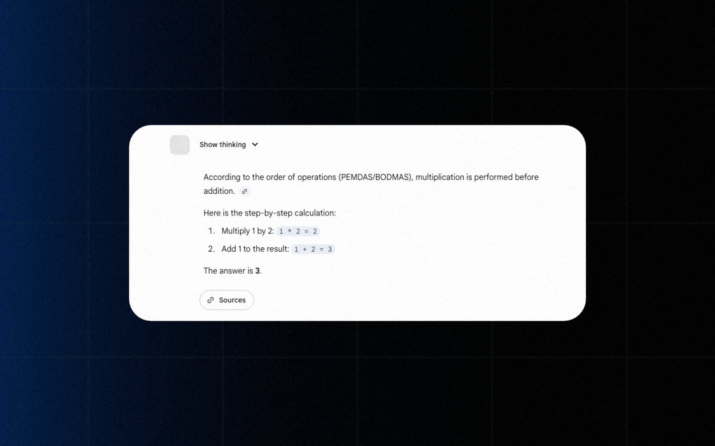 Example of AI for math