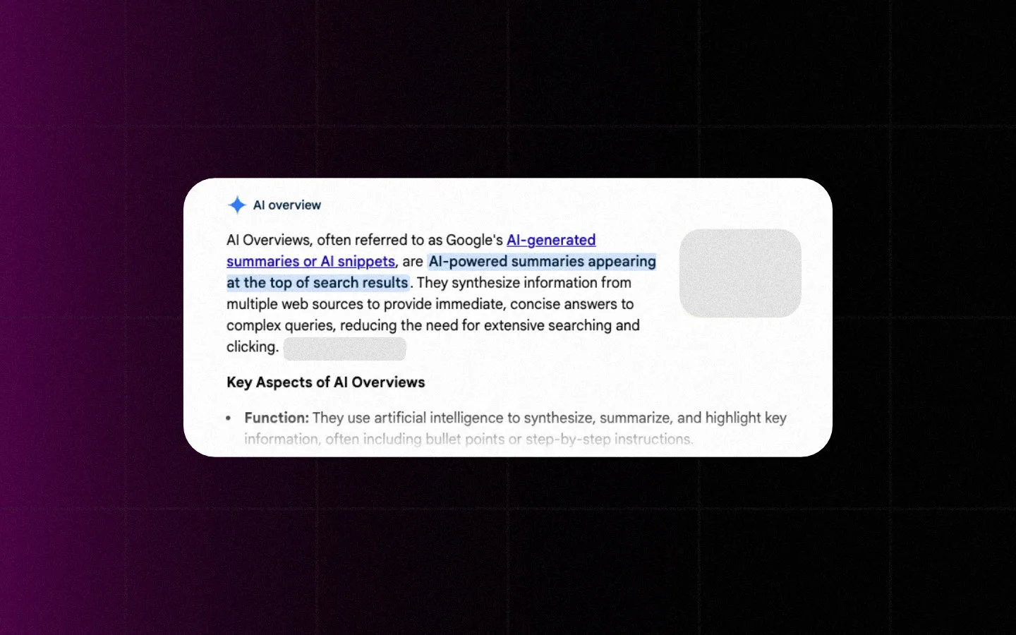 Google AI overview explained