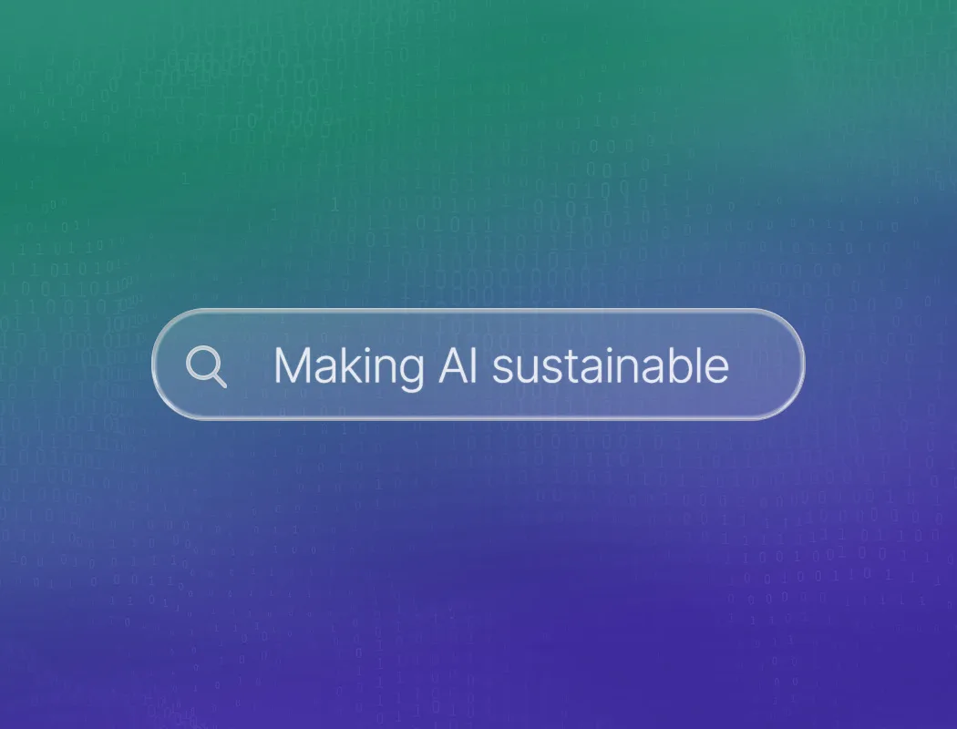 Making AI sustainable