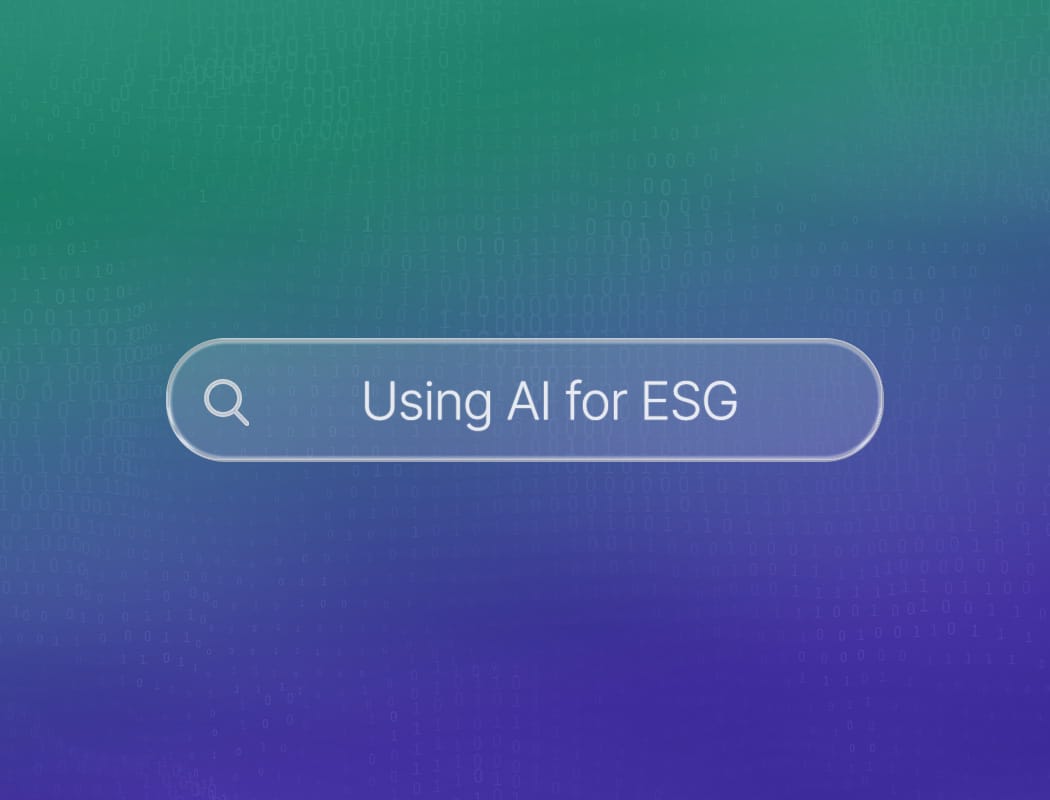 Using AI for ESG