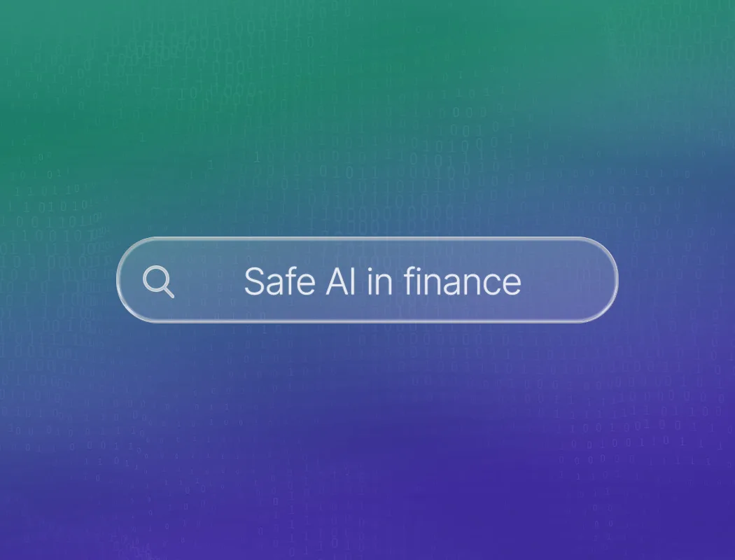 Safe AI in finance