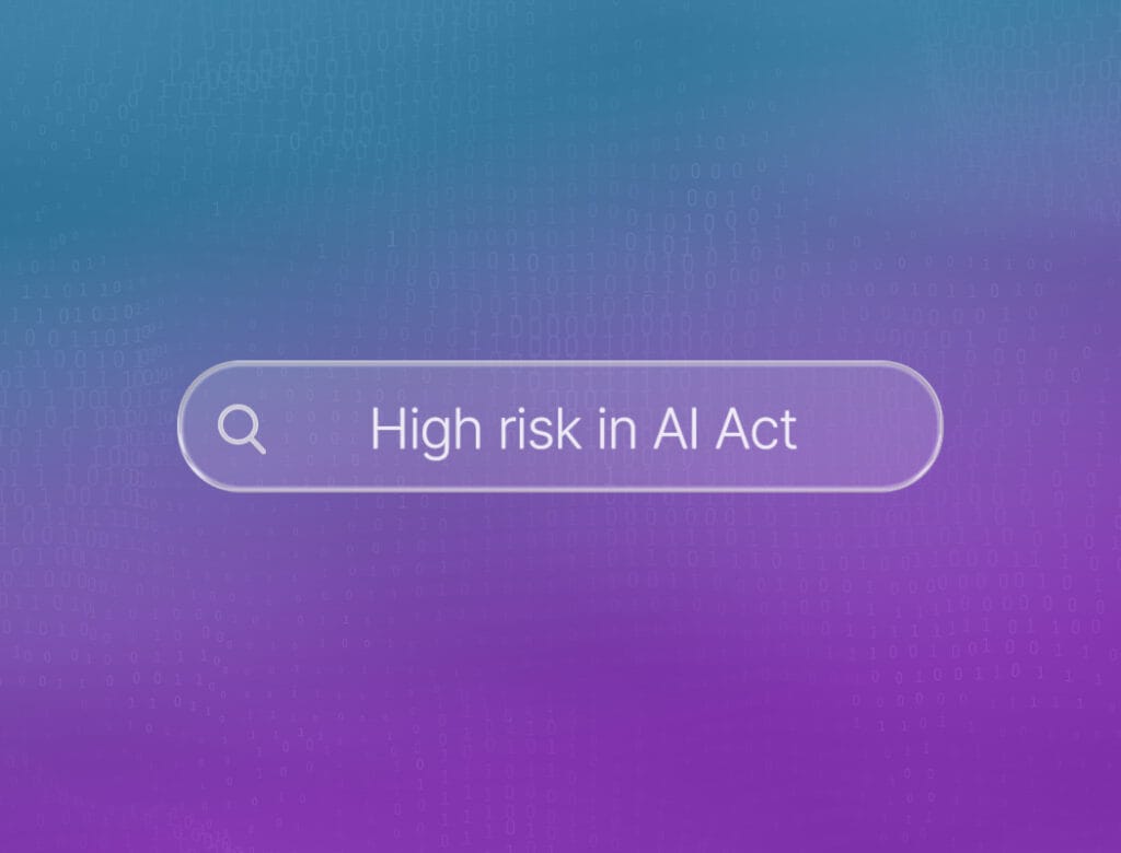 High risk in AI Act
