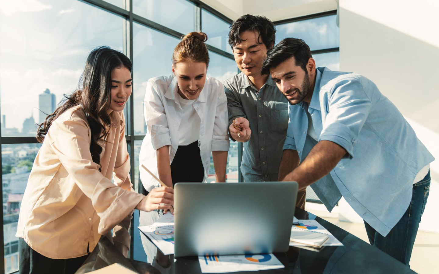 People discussing ISO 27001 compliance